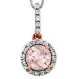 Gemstone Pendant with Diamond Frame
