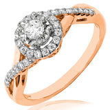Diamond Illusion Semi-Mount Twist Ring