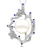 Pearl Pendant with Diamond Accent