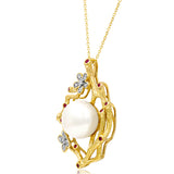 Pearl Pendant with Diamond Accent