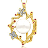 Pearl Pendant with Diamond Accent