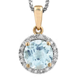 Gemstone Pendant with Diamond Frame