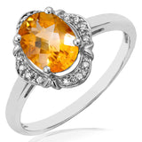 Vintage Inspired Oval Gemstone Ring with Diamond Frame