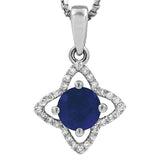 Cross Gemstone Pendant with Diamond Frame