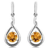 Gemstone Dangle Teardrop Earrings