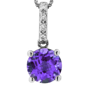 Gemstone Pendant with Diamond Bail