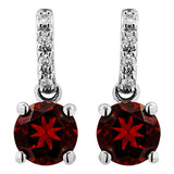Gemstone Earrings with Diamond Accent