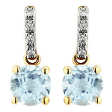 Gemstone Earrings with Diamond Accent