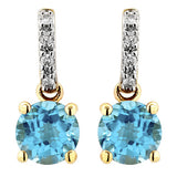 Gemstone Earrings with Diamond Accent