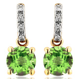 Gemstone Earrings with Diamond Accent