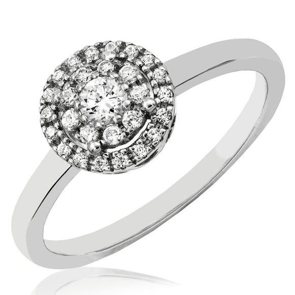 Diamond Cluster Halo Semi-Mount Ring