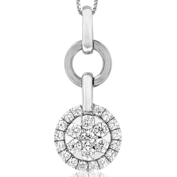 Diamond Cluster Halo Pendant