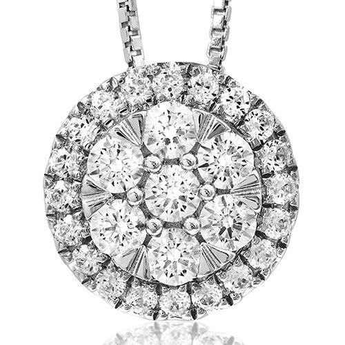 Diamond Cluster Halo Pendant