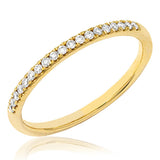 Scallop Set Diamond Band Ring