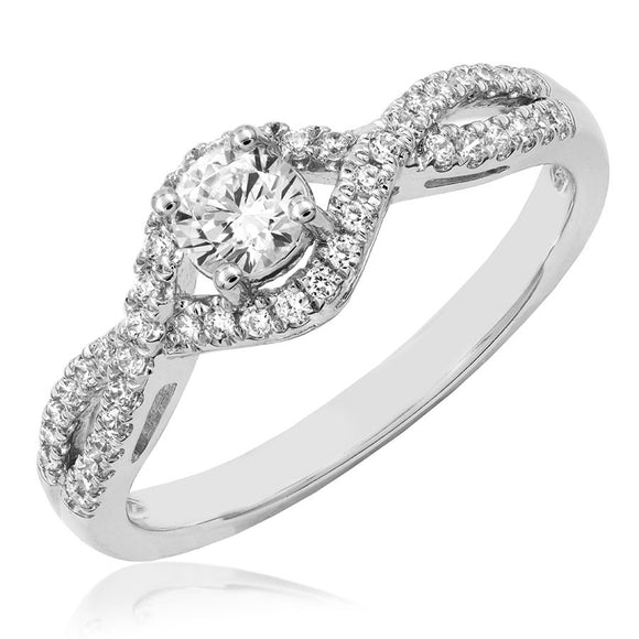 Diamond Semi-Mount Twist Ring