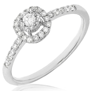 Diamond Cushion Halo Semi-Mount Engagement Ring