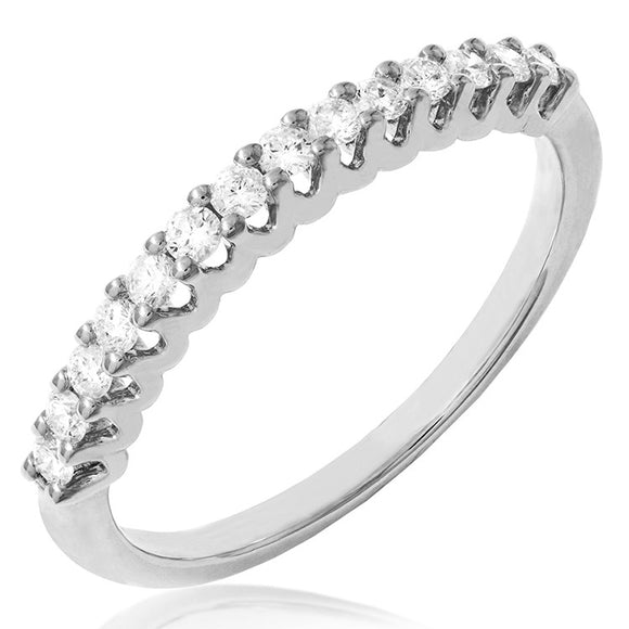 Scallop Set Diamond Band Ring