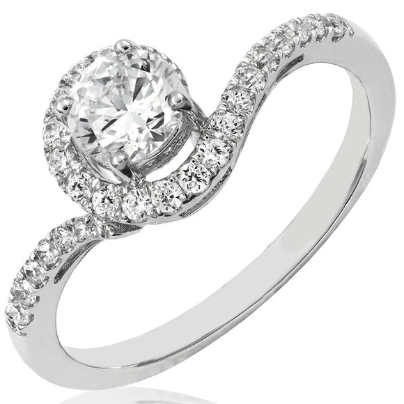 Diamond Engagement Swirl Ring