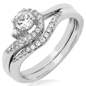 Diamond Semi-Mount Swirl Bridal Ring Set