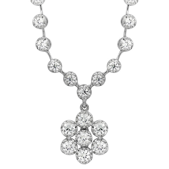 Diamond Illusion Floral Necklace