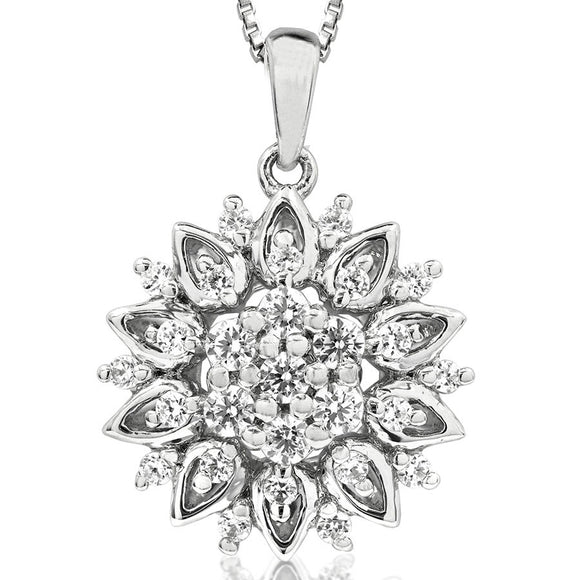 Diamond Sunburst Pendant