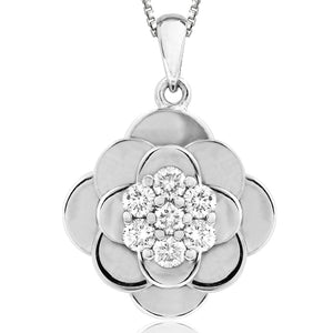 Rose Diamond Cluster Pendant