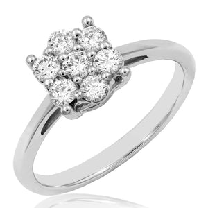 Cushion Diamond Cluster Ring