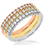 Scallop Set Diamond Band Ring