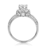 Diamond Semi-Mount Bridal Ring Set with Pavé Band Detail