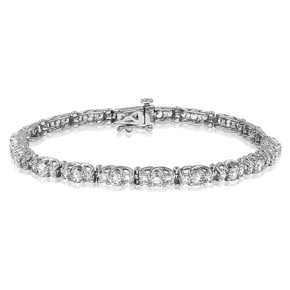 Fishtail Set Diamond Tennis Bracelet