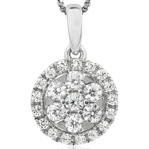 Diamond Cluster Halo Pendant