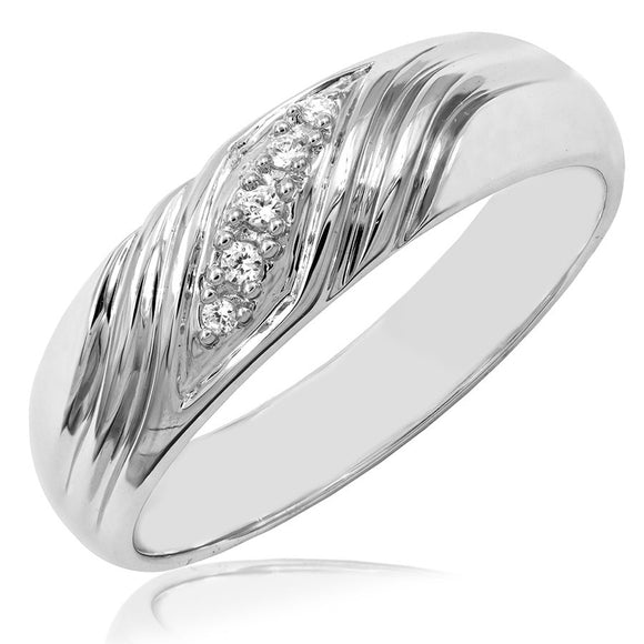 Men's Diamond Swirl Ring