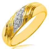 Men's Diamond Swirl Ring