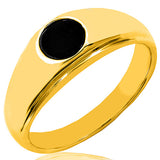 Men's Round Cut Onyx Ring