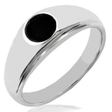 Men's Round Cut Onyx Ring