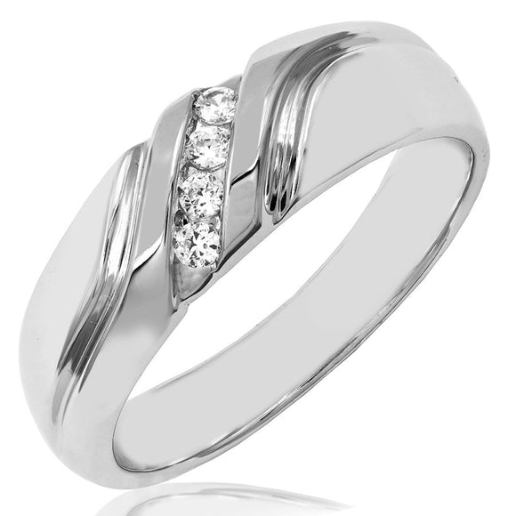 Men's Diamond Swirl Ring