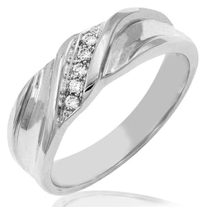 Men's Diamond Swirl Ring