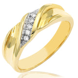 Men's Diamond Swirl Ring