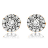 Diamond Illusion Halo Stud Earrings