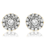 Diamond Illusion Halo Stud Earrings