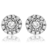 Diamond Illusion Halo Stud Earrings