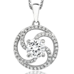 Diamond Swirl Semi-Mount Pendant