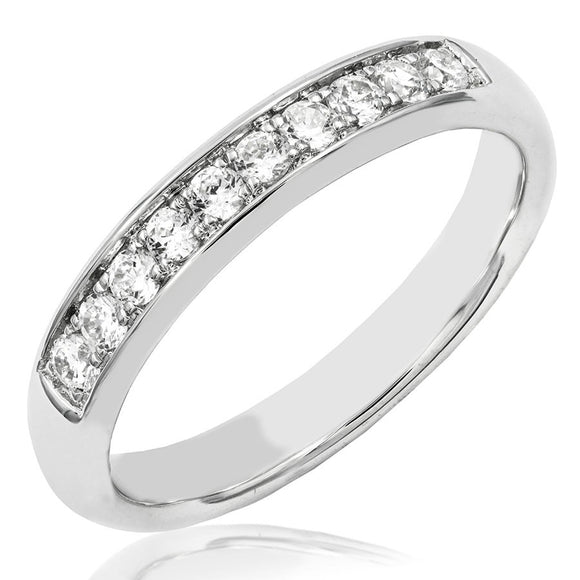 Bead Set Diamond Band Ring