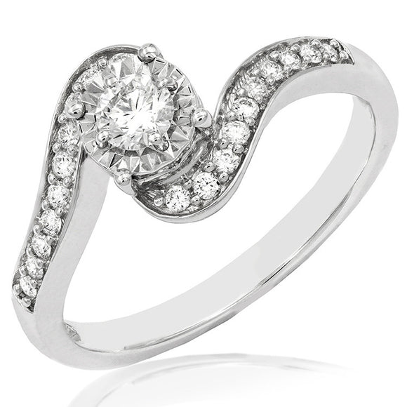 Diamond Illusion Swirl Ring