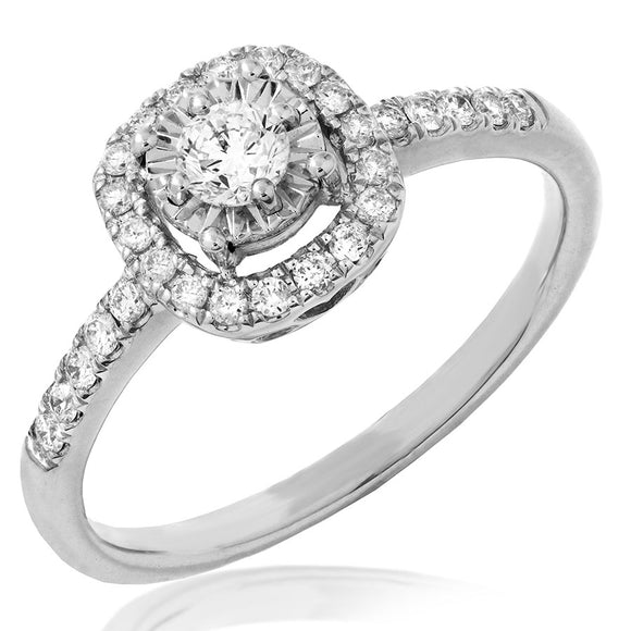 Cushion Diamond Halo Semi-Mount Engagement Ring