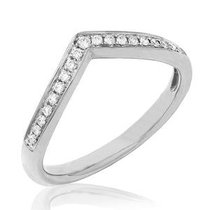 Pointed Diamond Band Ring