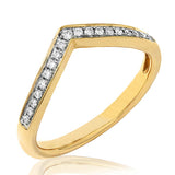 Pointed Diamond Band Ring