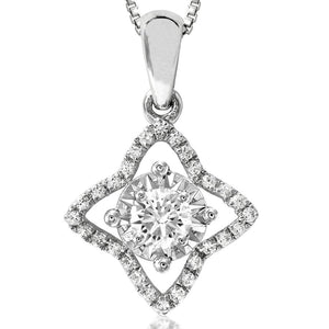 Cross Diamond Illusion Semi-Mount Pendant