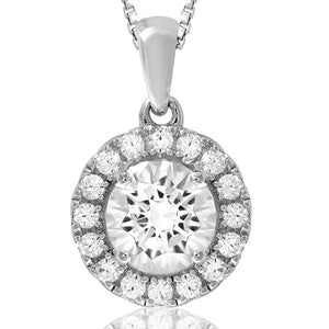 Diamond Halo Semi-Mount Pendant