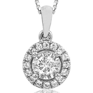 Diamond Illusion Halo Pendant